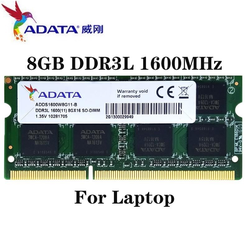 ♪ADATA筆記本內存 4GB 8GB DDR3L 1600mhz 1.35V 1.5V SODIMM