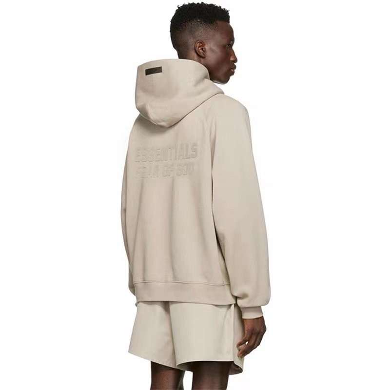 潮牌代購 FEAR OF GOD ESSENTIALS FOG 背後 字母 拉鍊外套 連帽外套 衣服 上衣 男女同款