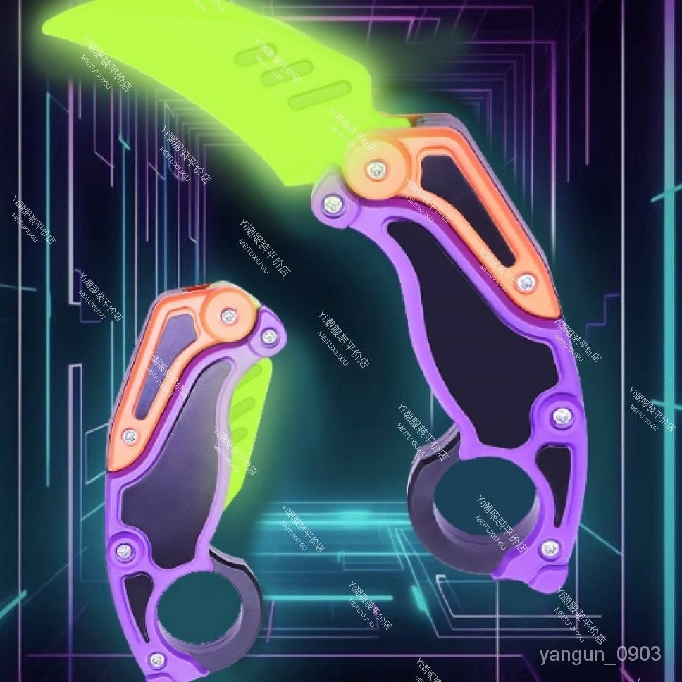 （窩窩台灣優選）3D重力折疊爪子刀折疊蘿蔔刀重力新款速推減壓玩具3d打印爪子刀