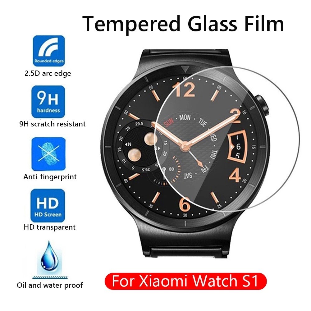 XIAOMI 適用於小米手錶 S1 高清鋼化玻璃膜 / 防刮擦防爆智能手錶屏幕保護膜