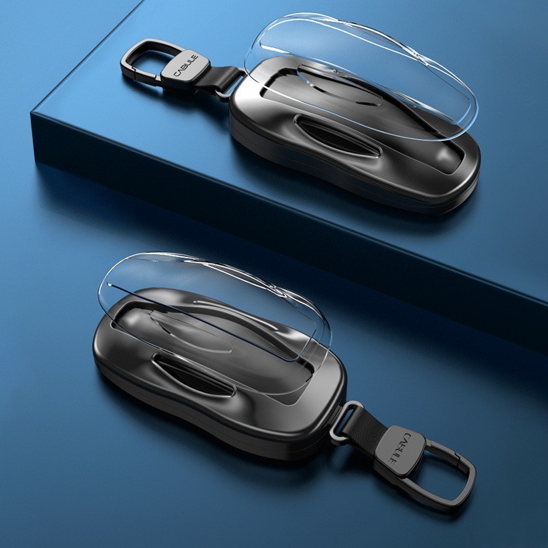 m5折熱銷適用於特斯拉鑰匙套 MODEL S鑰匙殼 model 3 model X Tesla 鋁合金全包鑰匙包車