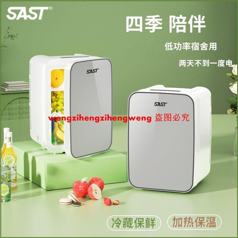 SAST小冰箱小型迷你簡易冰箱加熱制冷化妝品宿舍車載家用冷藏保鮮