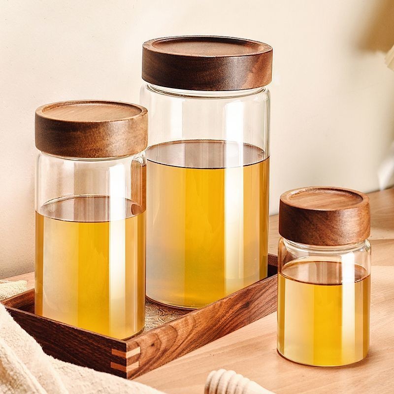 【🔥壹灣優品🔥】裝蜂蜜密封罐玻璃瓶空瓶食品級帶蓋罐頭果醬分裝儲存罐蜂蜜專用瓶