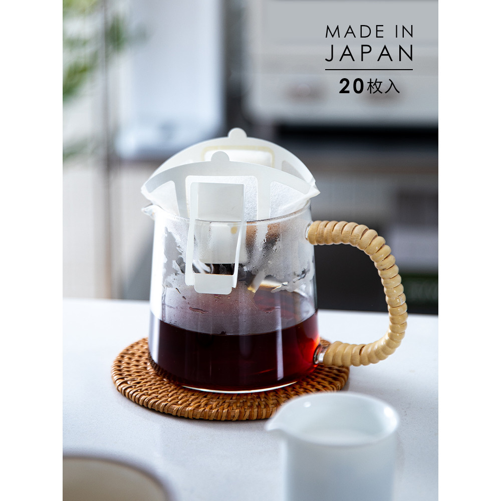 日本 掛耳 咖啡 濾紙 手沖 咖啡 粉 過濾 袋 滴漏 式 便攜 過濾紙 20 枚 入 手沖咖啡 掛耳咖啡