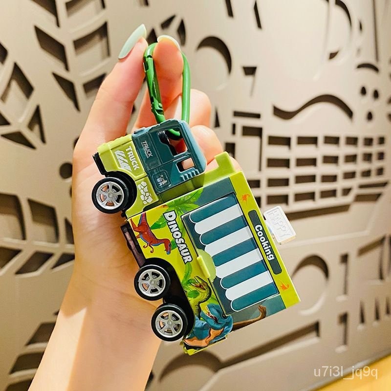 戳戳樂  洞洞樂盲盒 玩具恐龍快餐車係列創意卡通車鑰匙扣男學生書包掛件兒童精緻禮品