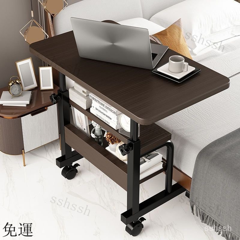 【產家直銷】電腦桌懶人床邊桌臺式傢用簡約書桌宿捨簡易床上小桌子可移動陞降