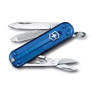 【Victorinox 瑞士維氏】瑞士刀CLASSIC SD 小型袋裝刀 7用刀-Deep Ocean透藍(0.6223.T2G) 墊腳石購物網