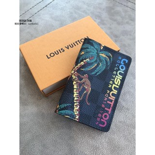 二手 LV 2018 jungle 叢林 印花 黑色 棋盤格 多夾 萬用 卡片夾 N63508