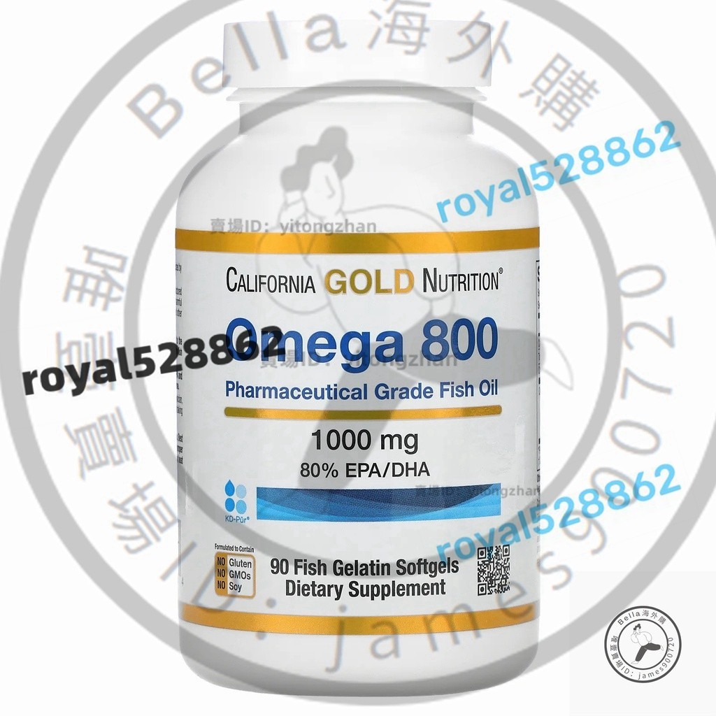 California Gold Nutrition CGN 800 Omega3深海魚油健身軟膠囊
