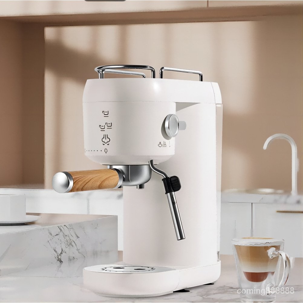 意式咖啡機 傢用咖啡機小型意式半自動咖啡機一人份濃縮全自動奶泡一體機