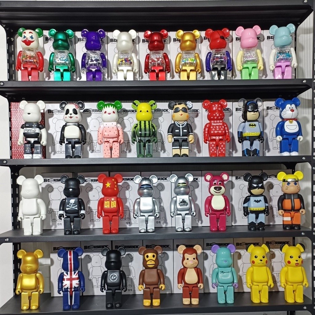 bearbrick400% 庫柏力克熊 暴力熊手積木熊 擺件招財貓 潮玩手辦不二家生日禮物