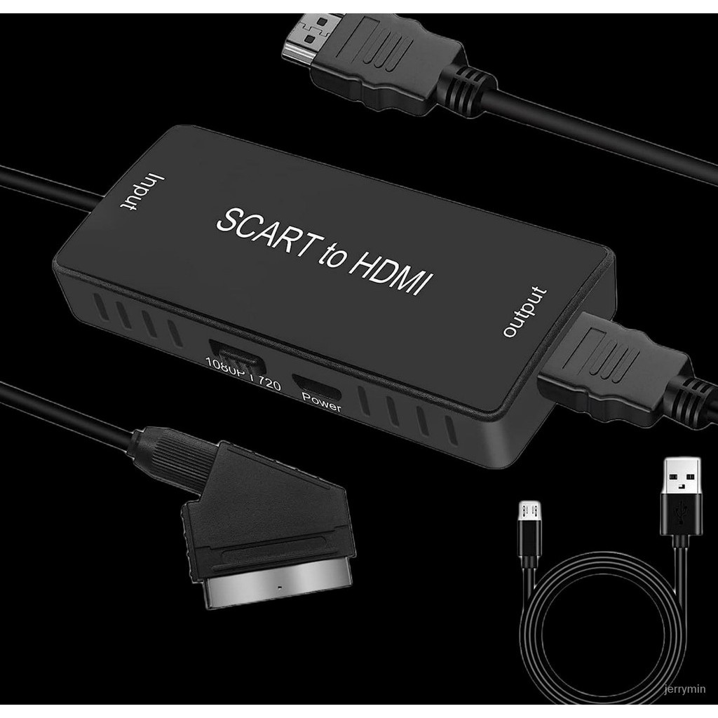 【優選下殺】1080P高清SCART轉HDMI轉換器SCART to HDMI音視頻綫盒子轉接頭 RVFL