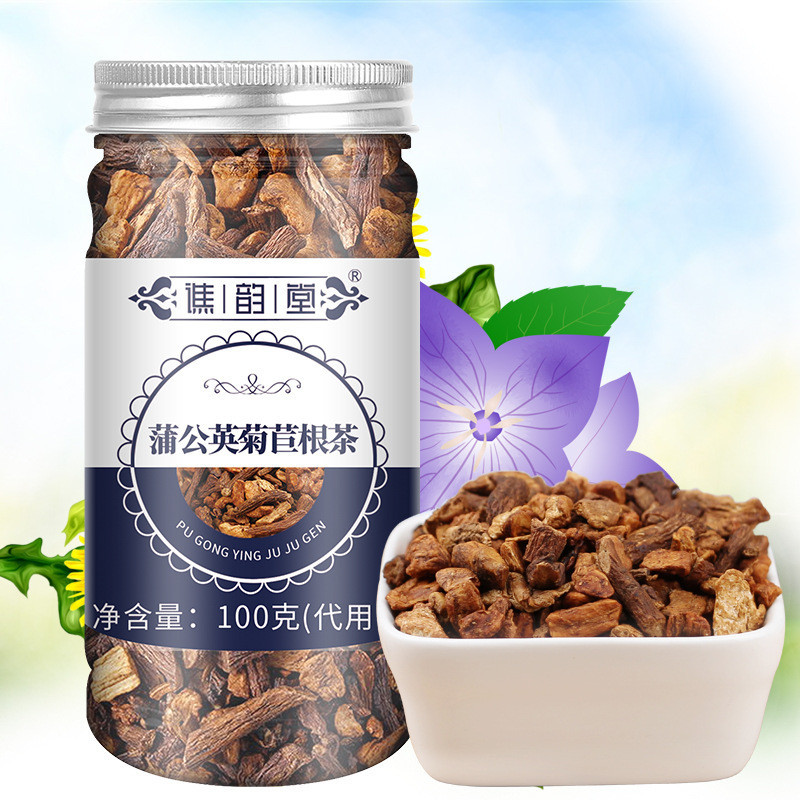 【韻茶館】譙韻堂 蒲公英菊苣根茶100g/罐 玉蘭根茶苦苣蘭菊根茶菊苣茶