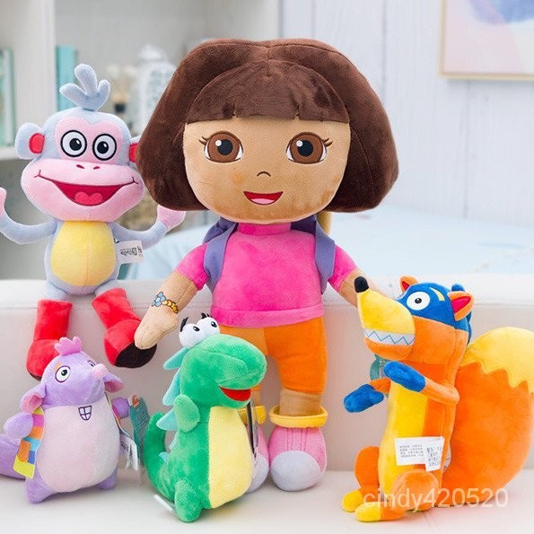 【臺灣-出貨】-愛探險的朵拉公仔dora玩偶佈娃娃毛絨玩具兒童小女孩生日禮物