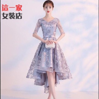 這是一家女裝店 小晚禮服 女簡單大方宴會高貴優雅氣質名媛中長款連身裙 平時可穿夏熱賣款
