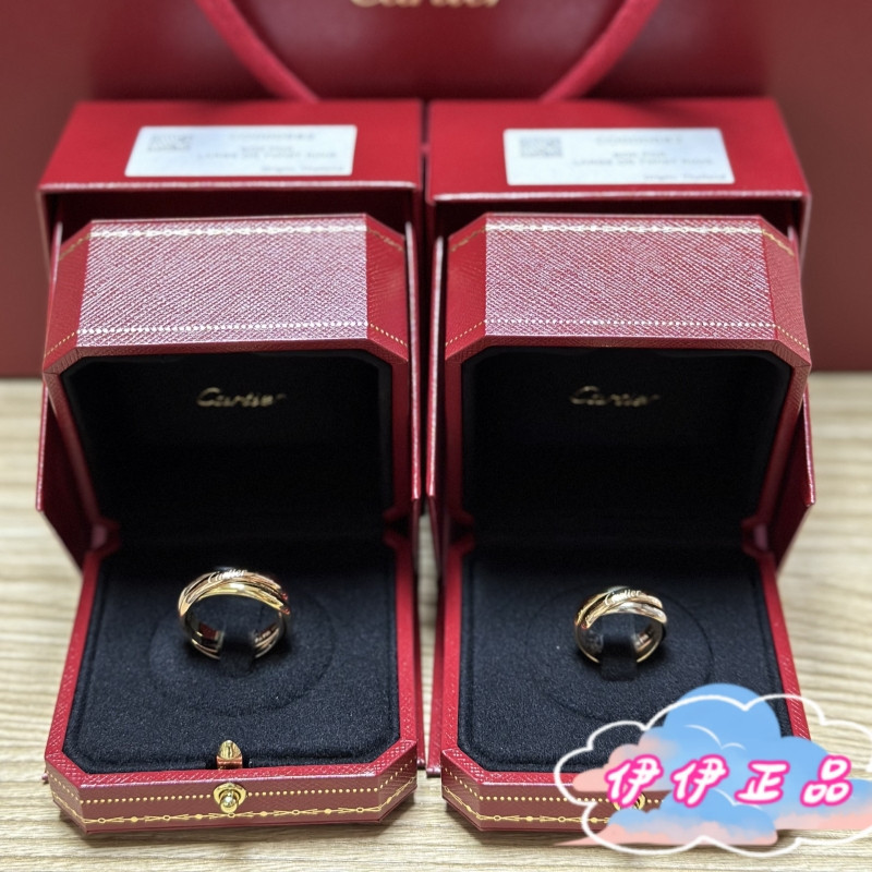 Cartier 卡地亞 Trinity 戒指 經典款 18K玫瑰金/金色/銀色 B4052700 女款戒指