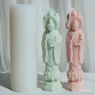 中式複古立體三麵觀音 矽膠模具 菩薩模具 蛋糕烘焙造型裝飾模具 diy石膏擺件 香薰蠟燭矽膠模具 滴膠模具 石膏模具