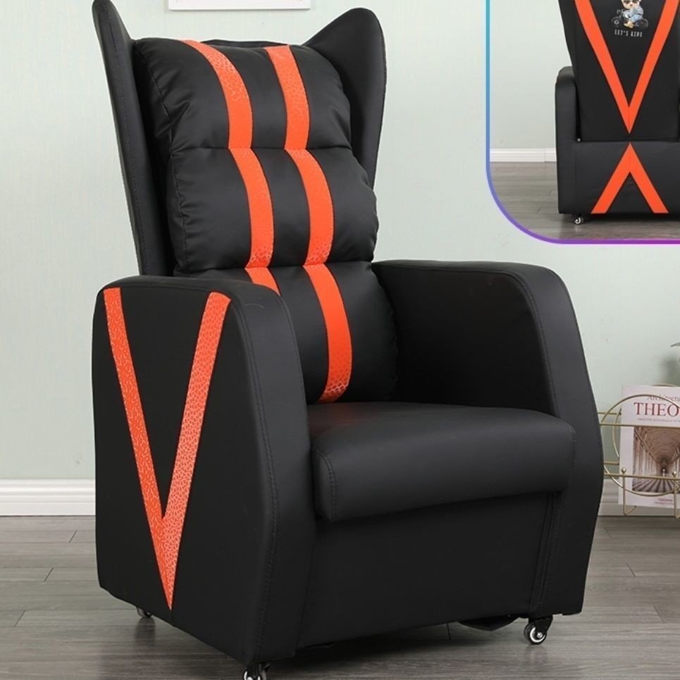 新款網吧網咖電腦椅傢用單人電競桌椅一體式可調節座艙可躺沙髮椅