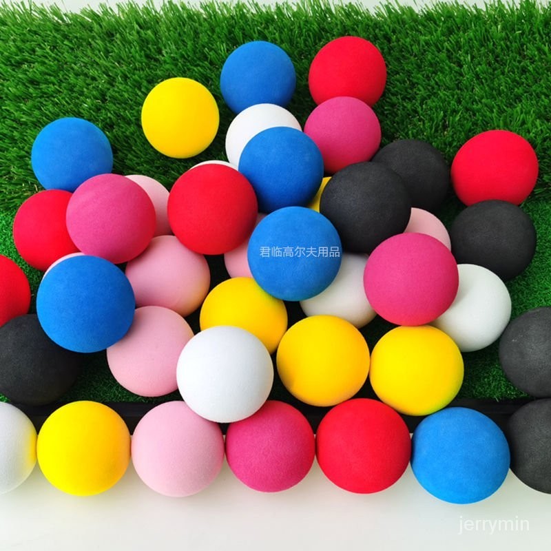 【臺灣出貨】50mm高爾夫EVA單色球室內練習球玩具球髮泡球EVA純色球14色可選 NVFL
