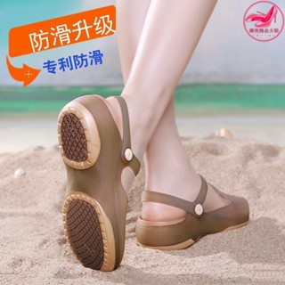 〖精品❤熱銷〗洞洞鞋 羅馬涼鞋 正韓 涼鞋 女鞋 防滑 新款防滑洞洞鞋女夏外穿厚底果凍包頭沙灘鞋軟底舒適護士洞洞涼鞋