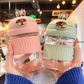 🎗水杯 水瓶 玻璃杯高顏值女士可愛水杯吸管杯子新款夏季孕產婦專用咖啡杯