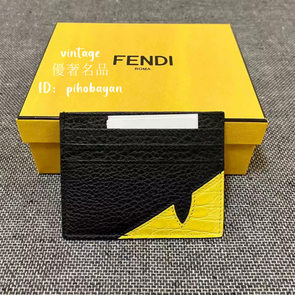 優奢二手 FENDI 芬迪 7M0164 小怪獸眼睛 卡包 卡夾 名品夾