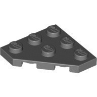 LEGO零件 楔形薄板 3x3 2450 深灰色 4210897【必買站】樂高零件