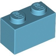 LEGO零件 基本磚 1x2 3004 湖水藍色【必買站】樂高零件
