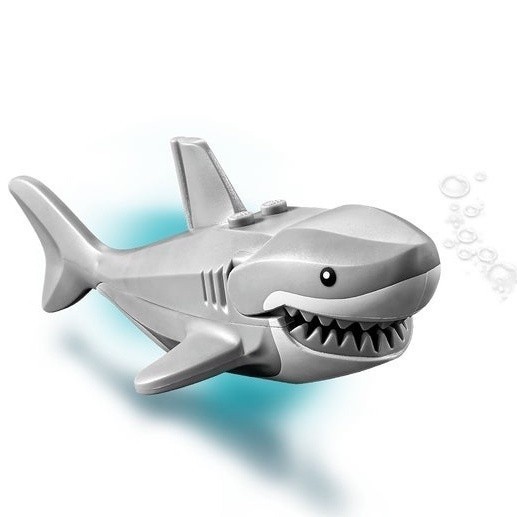 LEGO零件 動物 大鯊魚 淺灰色【必買站】樂高零件
