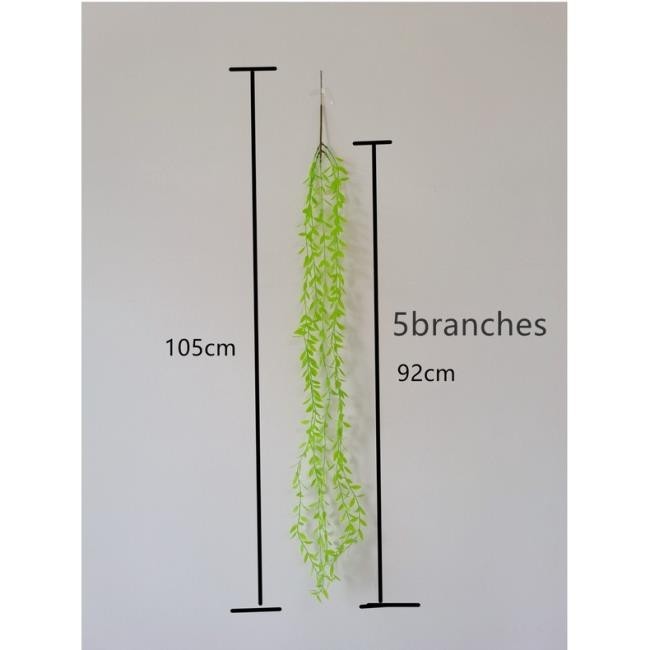 105CM仿真花藤菱葉藤假花藤蔓塑料人造藤蔓仿真藤柳藤植物假花花藤掛花環仿真植物花園牆居家裝飾婚慶裝飾仿生植物