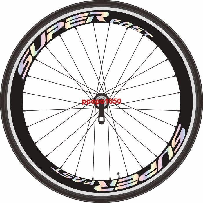 qw~自行車輪組貼紙 公路車反光貼 山地車輪圈裝飾 單車刀圈輪子改裝