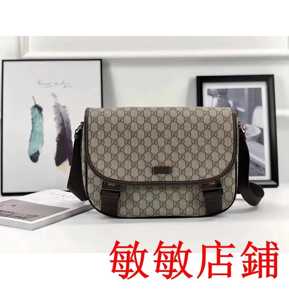 敏敏二手//Gucci/古奇男包 古馳翻蓋男包 單肩包 郵差包 斜挎包 側背包 男挎包 肩背包 斜背包