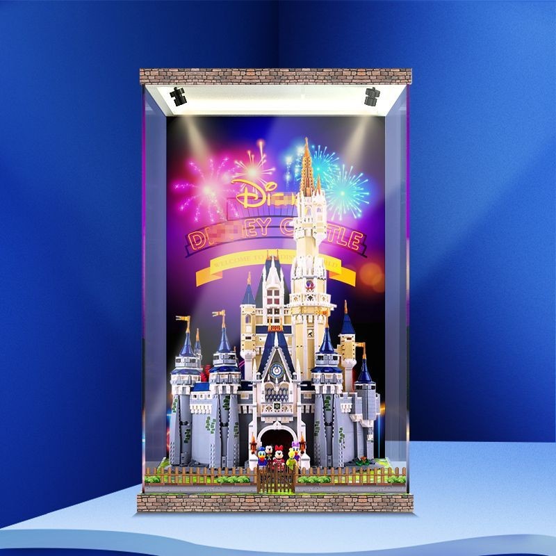熱賣亞克力防塵盒適用樂高迪士尼城堡展示盒71040積木模型玩具透明罩