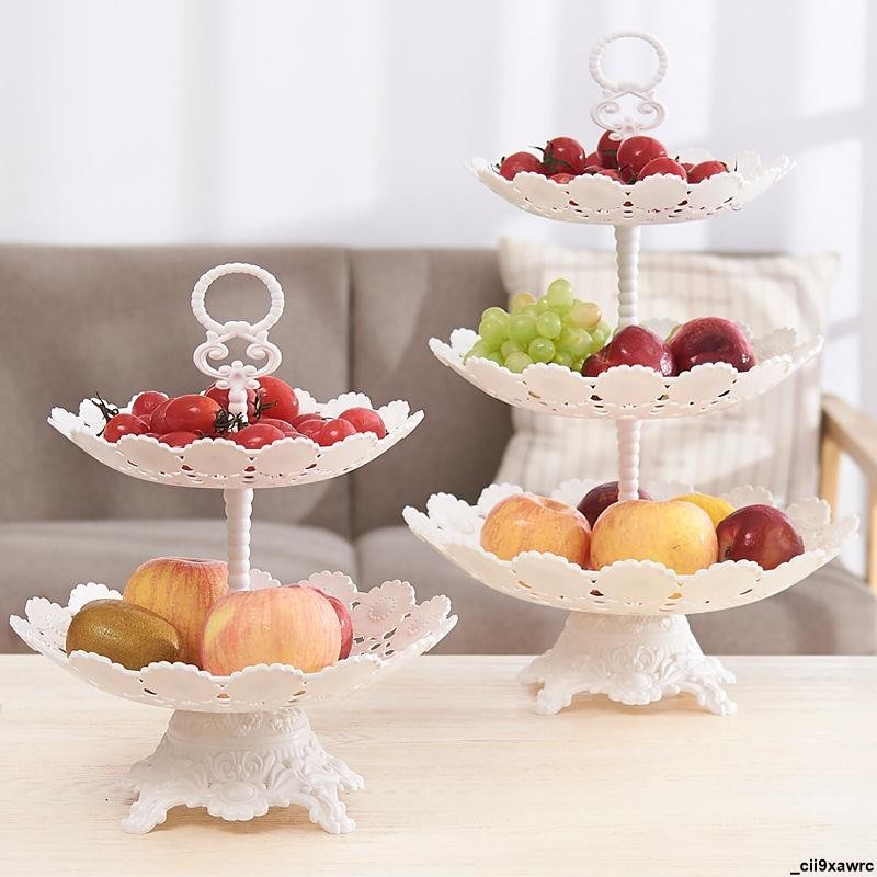 好貨推薦🎀歐式多層水果盤創意三層蛋糕架干果零食盤糖果盤現代客廳果盤家用
