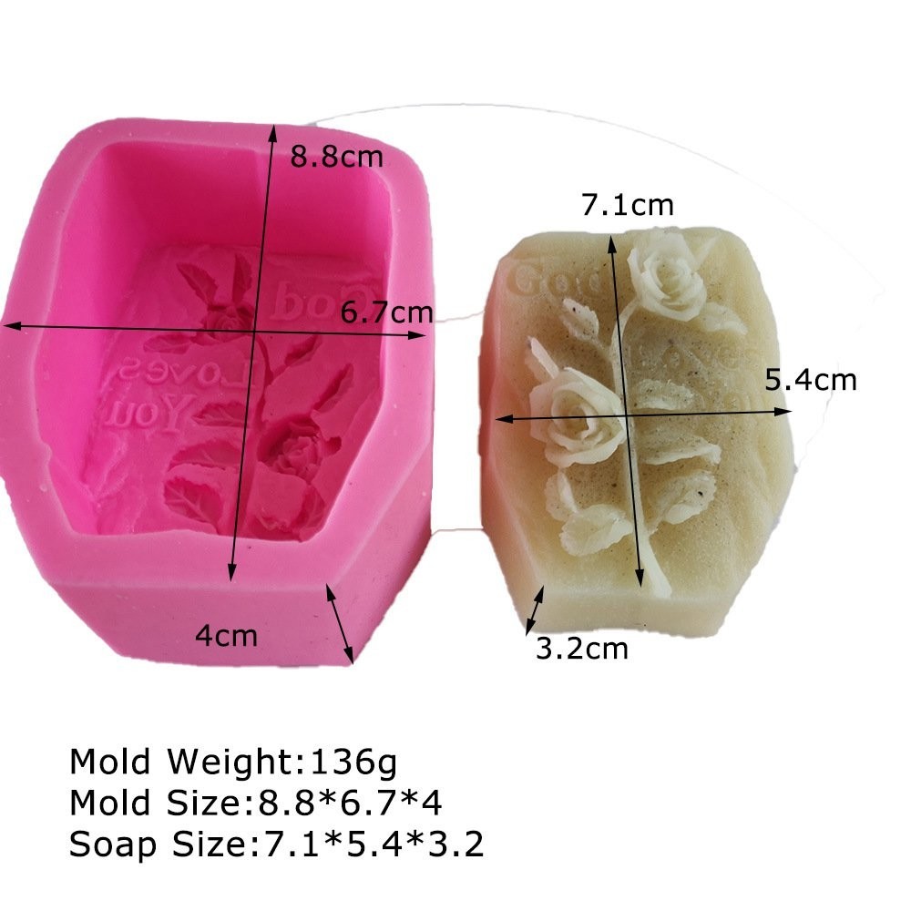 手作模具DIY手作矽膠模具石膏擴香石蠟燭模具玫瑰花香薰矽膠BK1204