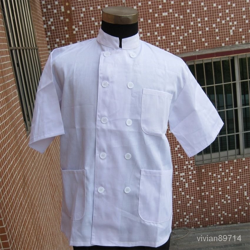 桃園實體工廠貨 現貨【短袖上衣】丙級考證照廚師服組閤特惠中白色食品帽現貨男女優質佈質廚師考試應檢嵐陽烘焙中餐飯店