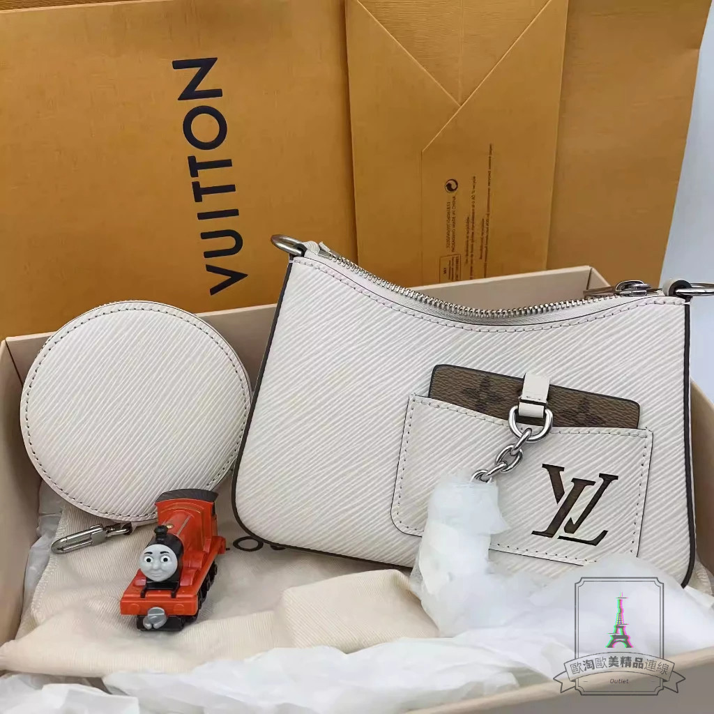 Louis Vuitton 路易威登 LV MARELLE 白色 Epi牛皮 腋下包 郵差包 M80688