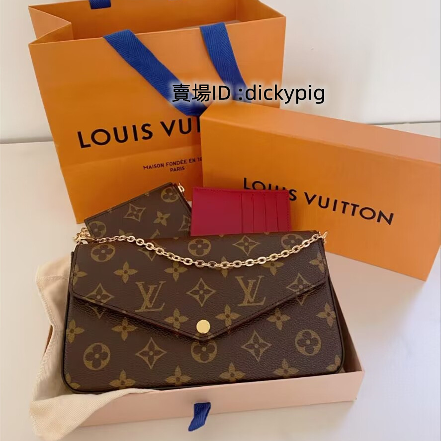 精品二手 LV 路易威登 M61276 WOC 老花 三合一信封包 鏈條包斜挎包 精品女包 商品實拍