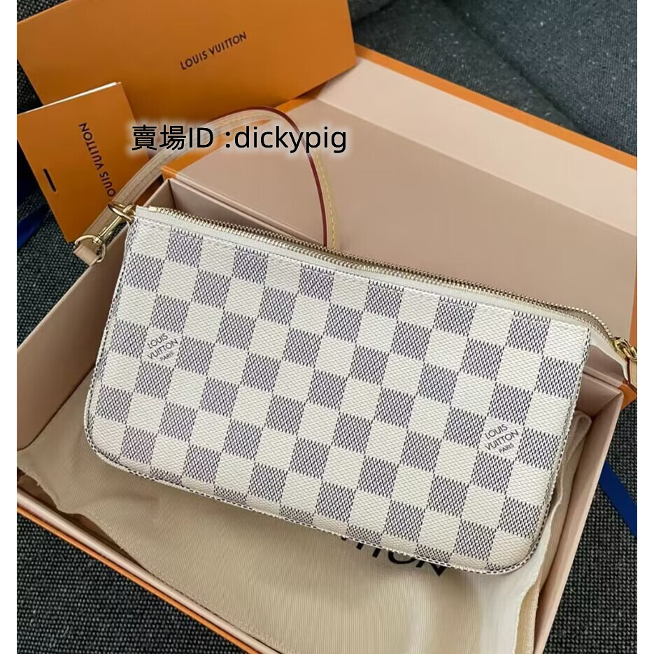 二手 LV 路易威登 LOUIS VUITTON 麻將包 錢包小號 小皮包 N41207 實拍