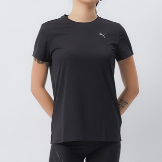 Puma 慢跑系列 Run Fav 女款 黑色 排汗 圖樣 歐規 T恤 短袖 52512101