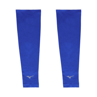 MIZUNO 運動袖套(台灣製 吸濕排汗 抗UV 防曬 單車 臂套 反光 美津濃「32TYBG0116」 藍
