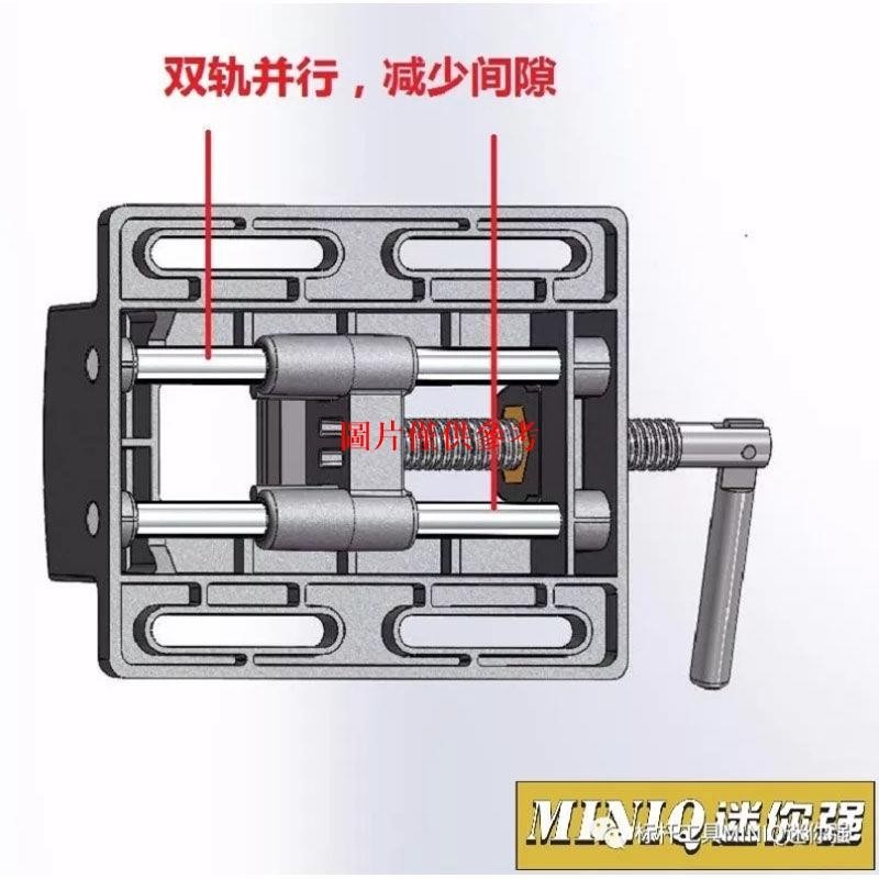 *推薦好物*3寸鋁合小臺鉗平口鉗 雙軌道精準夾持 適用迷你強栗榮杰本臺鉆