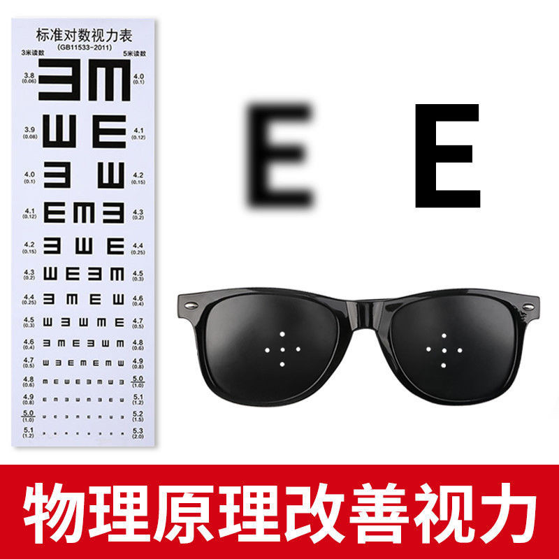 弱視矯正眼鏡三孔五孔多孔眼鏡矯正改善視力散光斜視預防近視通用