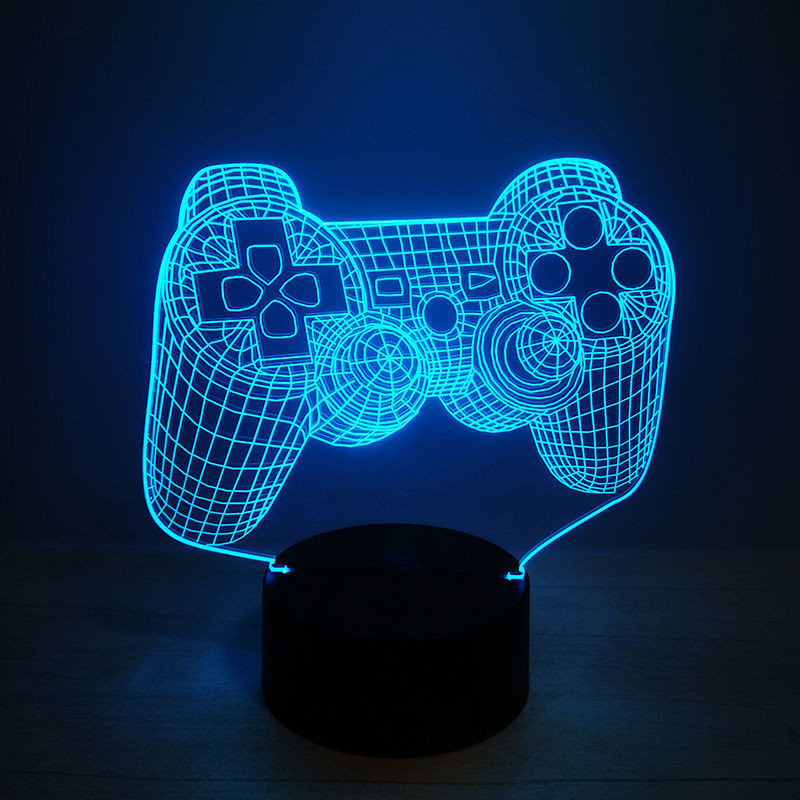 擺件遊戲擺件PS3d裝飾燈5週電競機箱小夜燈氛圍燈XBOX遊戲邊索尼
