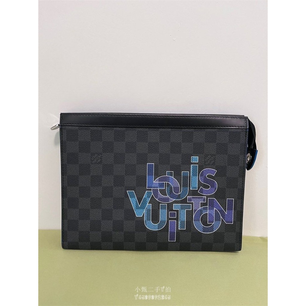 二手精品 LV POCHETTE VOYAGE 中號 手拿包 萬用包 特別版 特別版男士手拿包