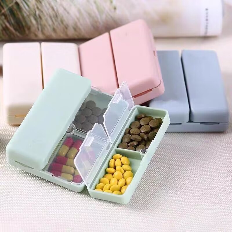 台灣現貨 分裝7格藥盒、獨立折疊雙層收納盒、磁鐵磁吸七格藥丸盒、旅行便攜小藥盒