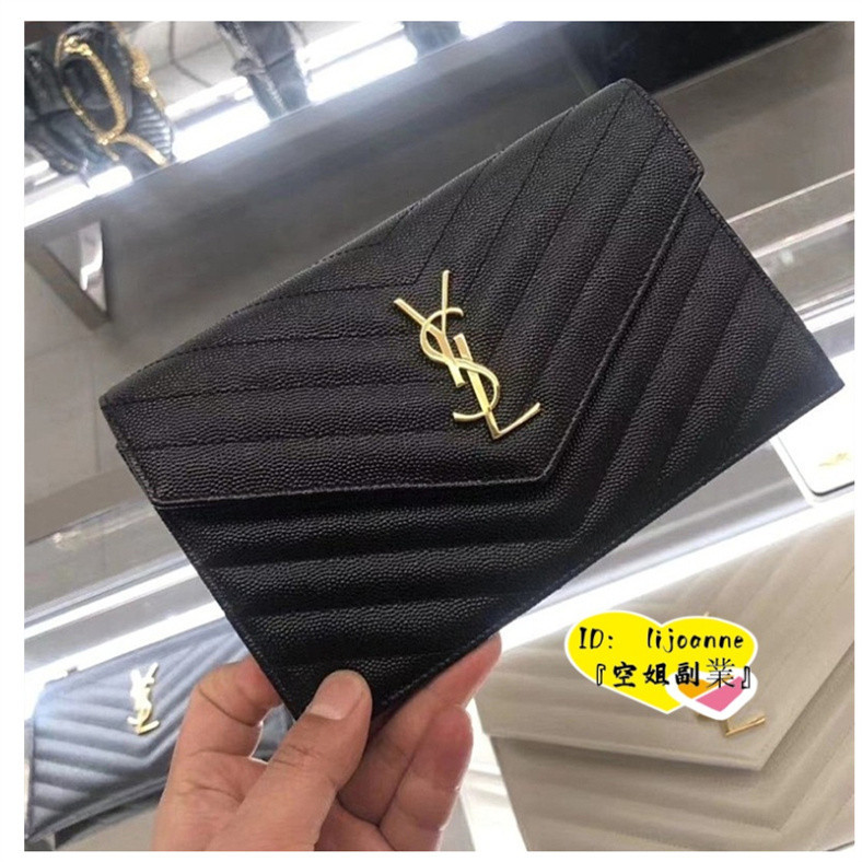 現貨二手 YSL YVES S.AINT 聖羅蘭 WOC 393953 鏈帶包斜背包 肩背包 專櫃全新 單肩包