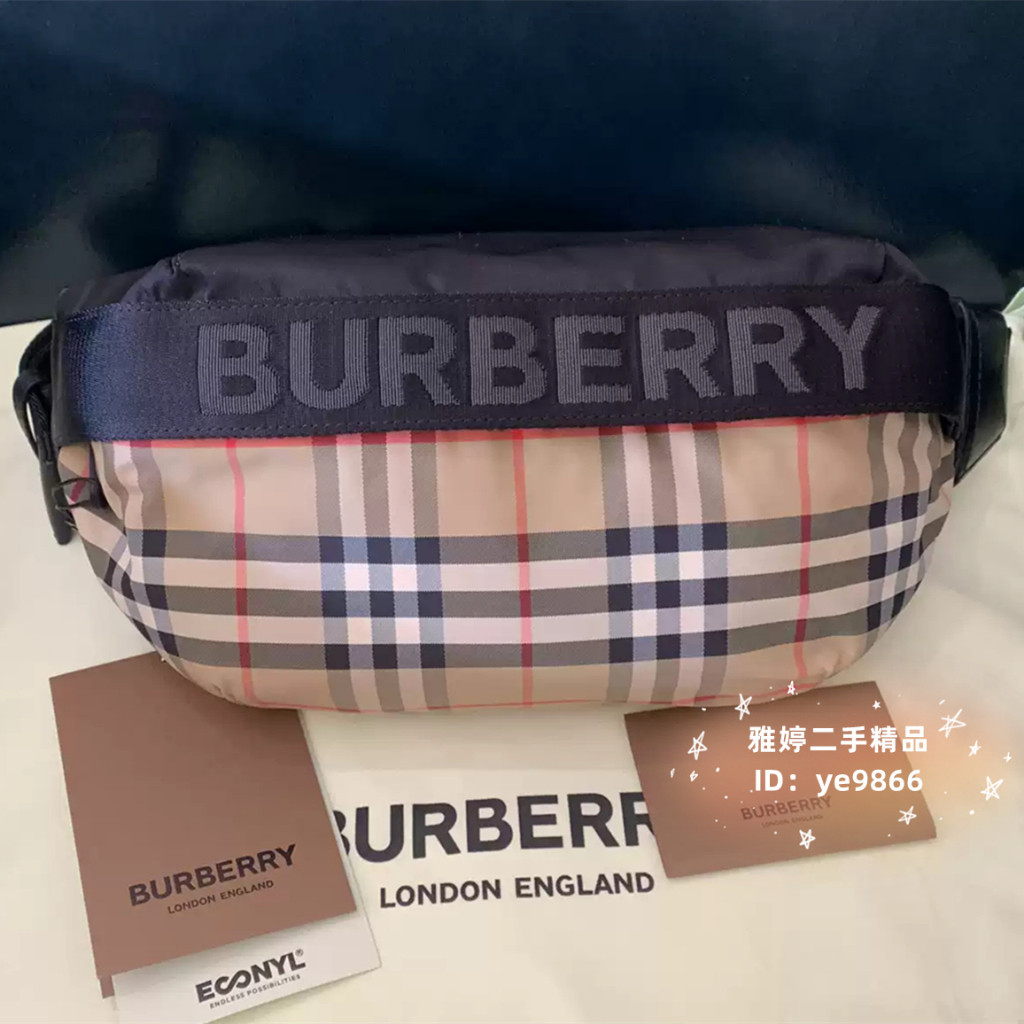 BURBERRY 博柏利 Sonny 腰包 8026557 Vintage 米色格紋腰包 胸包