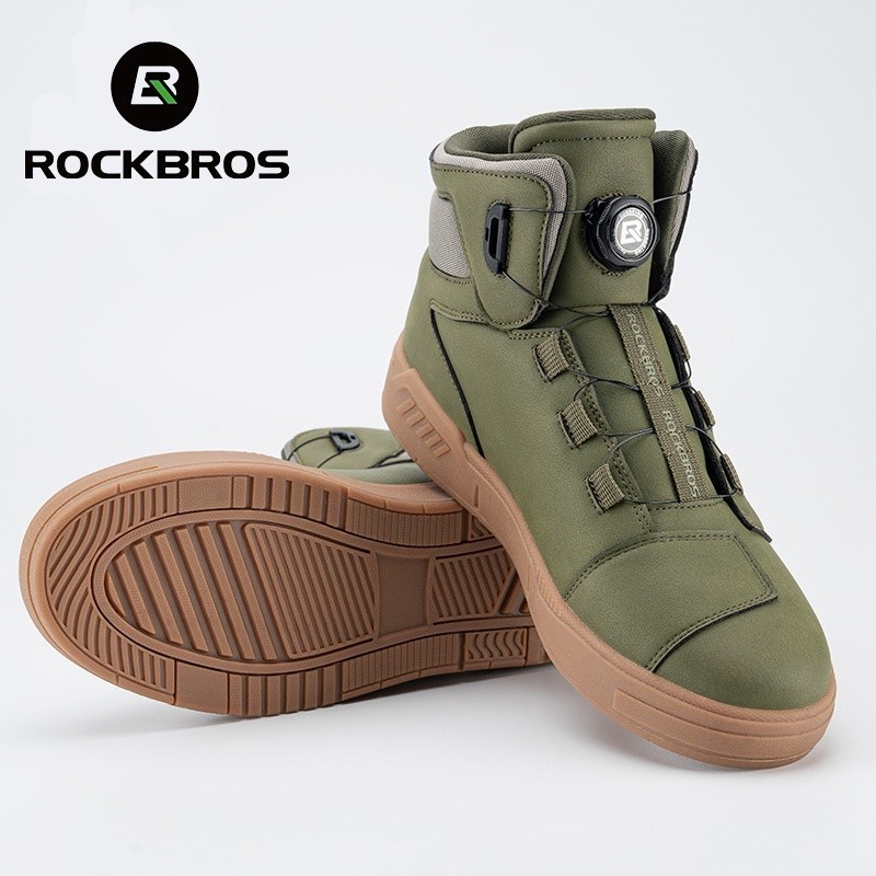 Rockbros 運動鞋防滑摩托車鞋舒適防震騎行鞋時尚帶旋轉扣