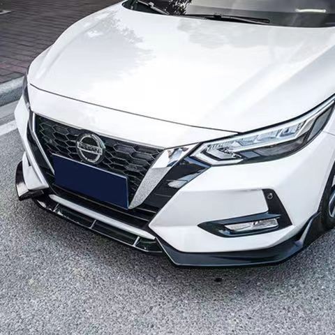 Nissan-Sentra適用日產16-20/21款14代新軒逸前鏟前唇小包圍改裝前杠包角裝飾配件